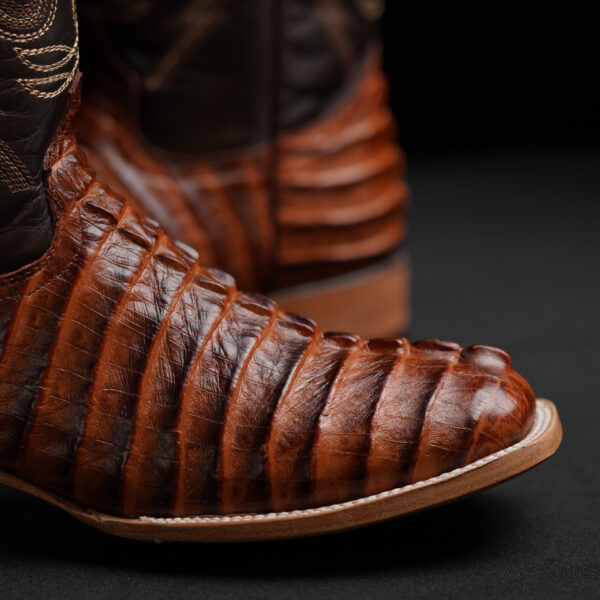 Cognac Caiman Tail – Square Toe - Image 4