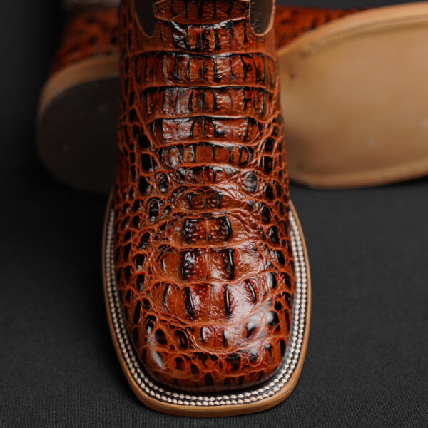 Cognac Caiman Neck - Square Toe - Image 2