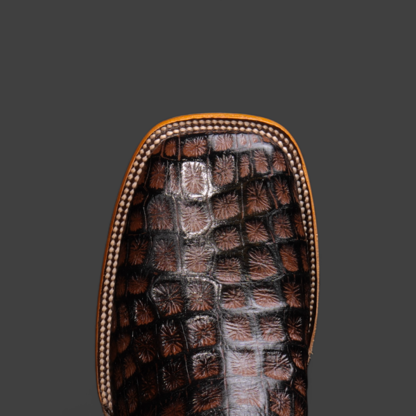 Brown Caiman Argentine - Square Toe - Image 2