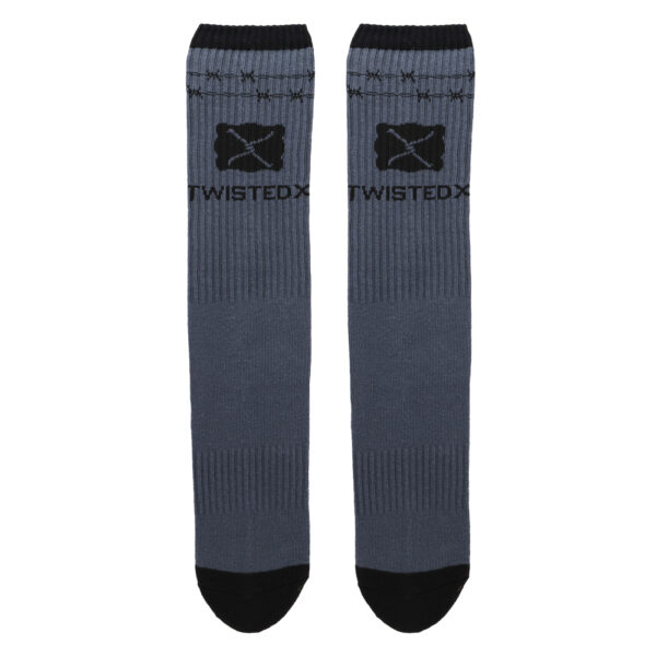 Twisted X Barbed Wire Socks - Grey - Image 5