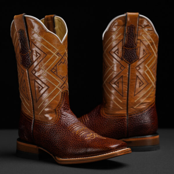 Brown Bull Hide – Square Toe