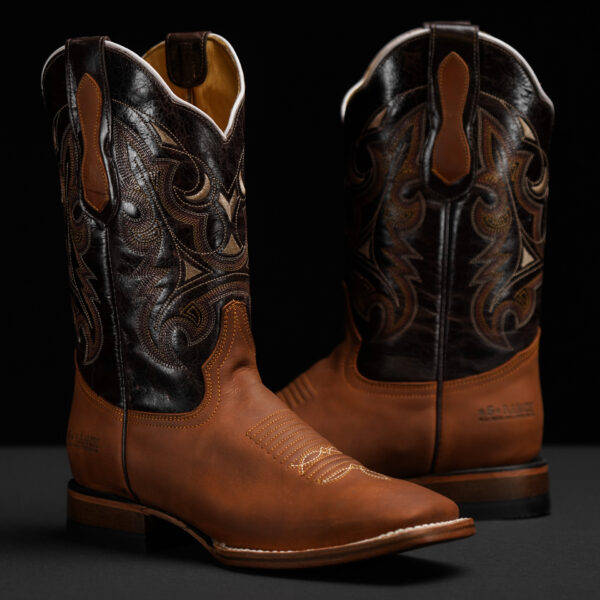 Brown Cowhide – Square Toe