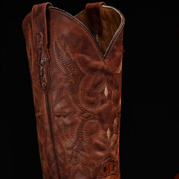 Cognac Caiman Tail – Square Toe - Image 4