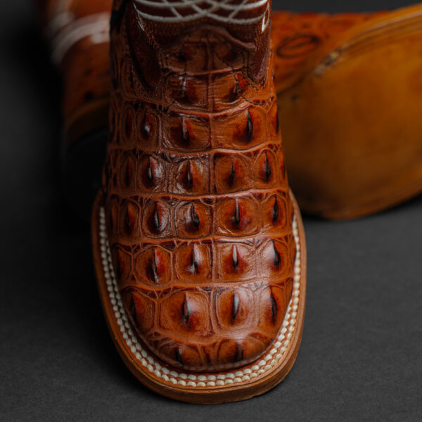 Cognac Caiman Horn Back - Square Toe - Image 2