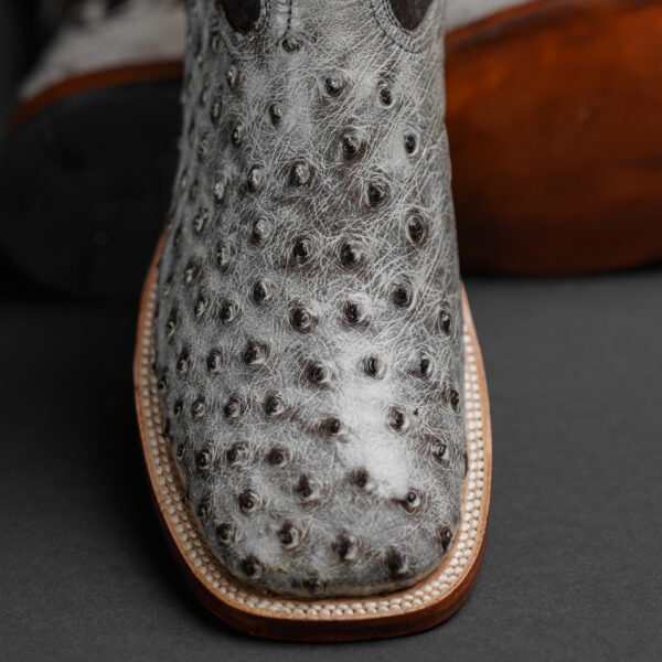 Genuine Black Rio Full Quill Ostrich - Square Toe (Made In USA) - Image 2