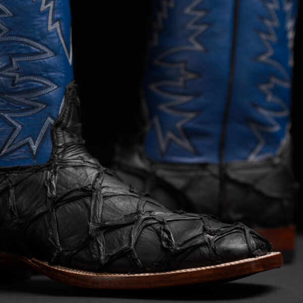 Genuine Black Pirarucu - Square Toe (Made In USA) - Image 4