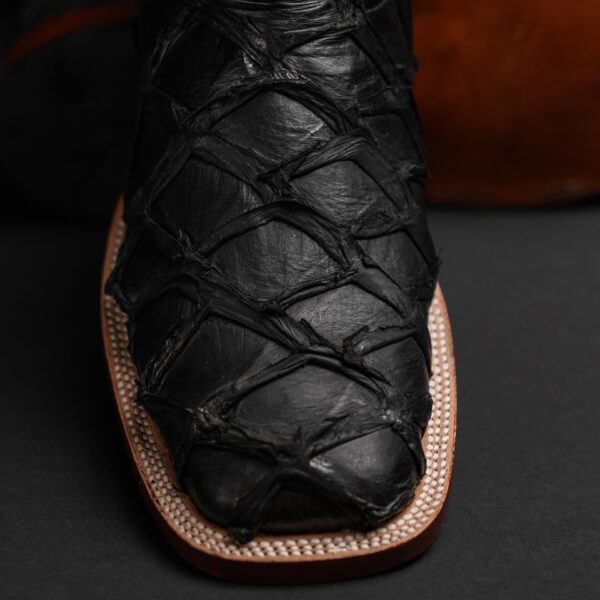 Genuine Black Pirarucu - Square Toe (Made In USA) - Image 2