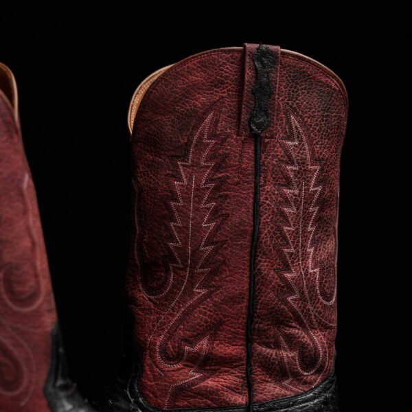 Genuine Black Full Quill Ostrich - Square Toe (Made In USA) - Image 3