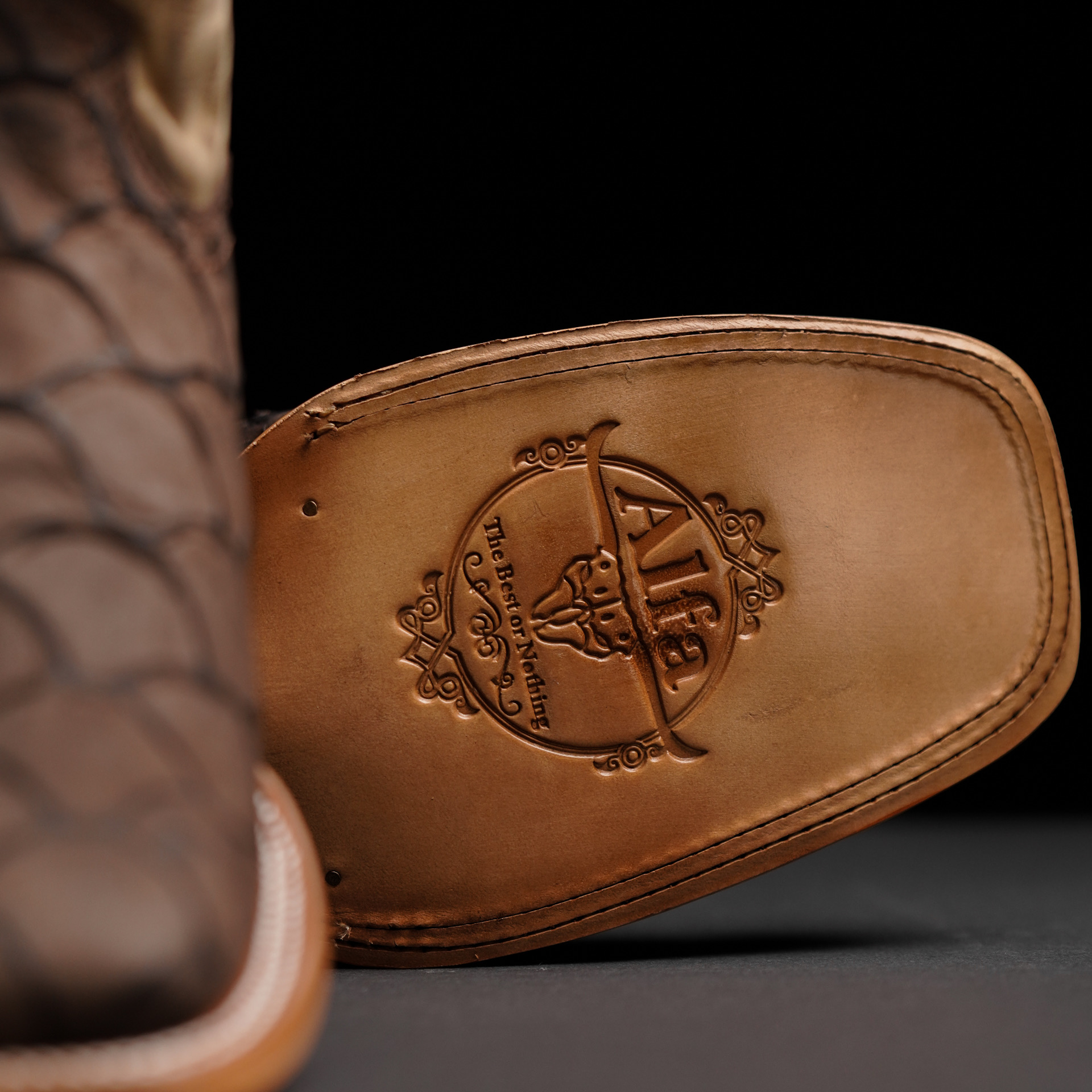 Matte Brown Fish Scale – Square Toe - Image 2