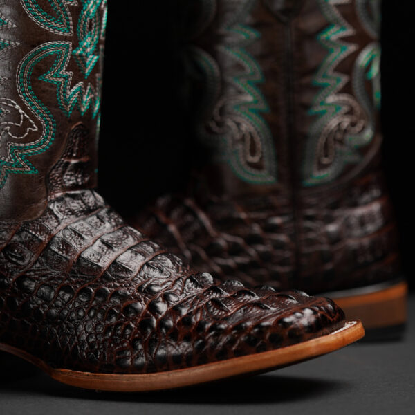 Brown Caiman Neck – Square Toe - Image 3