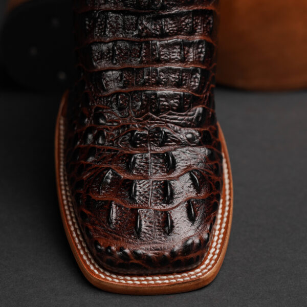 Brown Caiman Neck – Square Toe - Image 2