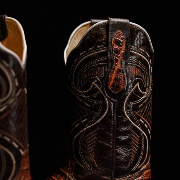 Cognac Caiman Neck- Square Toe - Image 4