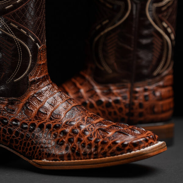 Cognac Caiman Neck- Square Toe - Image 3
