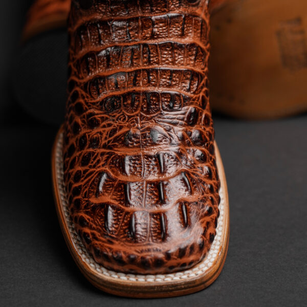 Cognac Caiman Neck- Square Toe - Image 2