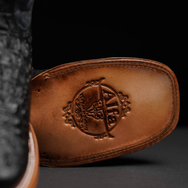 Black Caiman Neck - Square Toe - Image 6