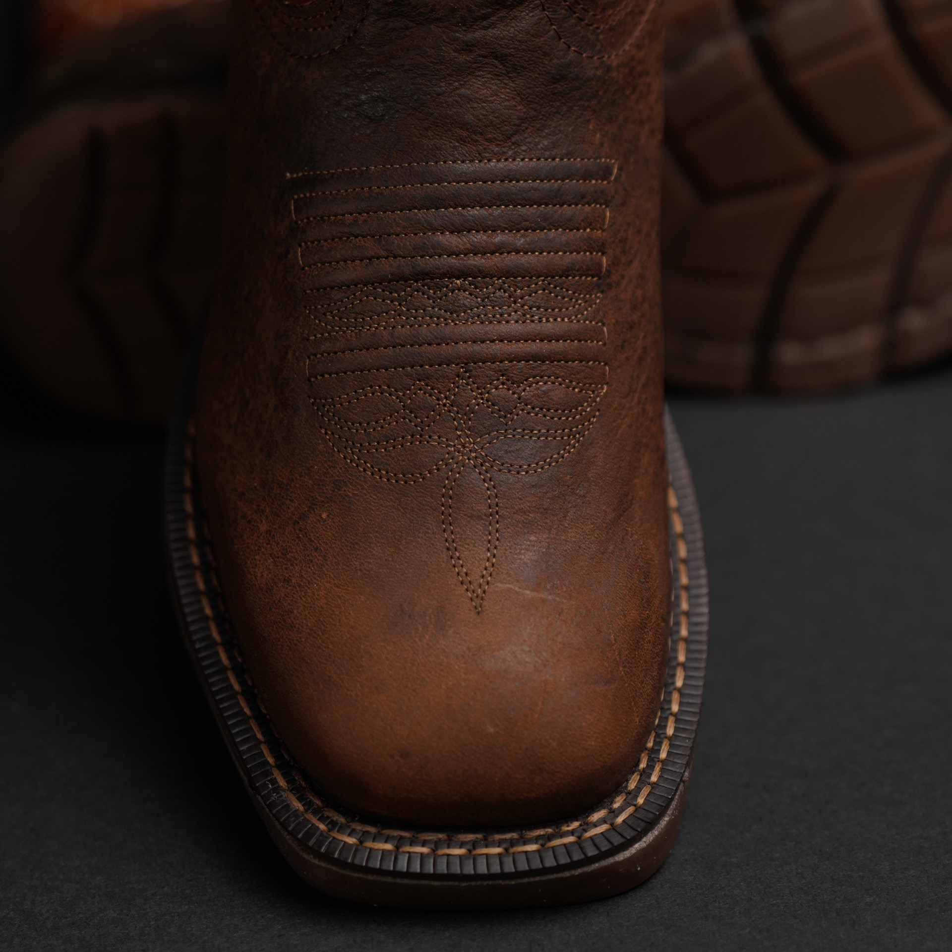 Brown Bull Hide Soft Toe – Square Toe - Image 4