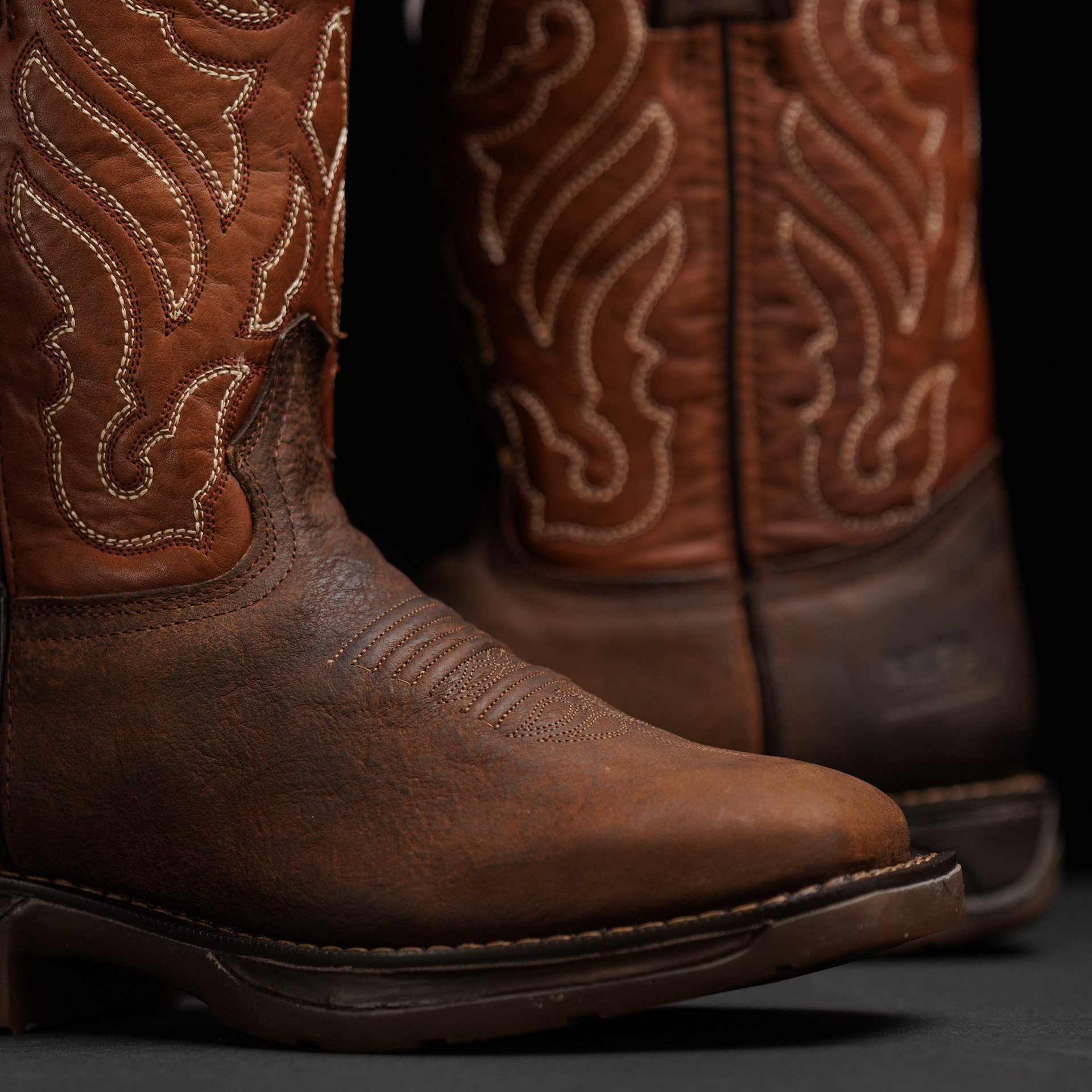 Brown Bull Hide Soft Toe – Square Toe - Image 5