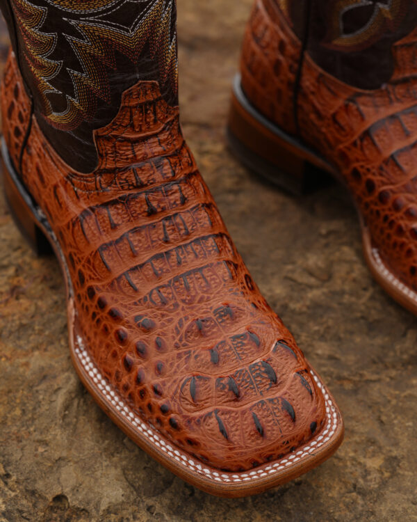 Cognac Caiman Neck - Square Toe - Image 6