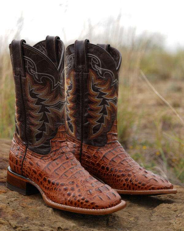 Cognac Caiman Neck - Square Toe - Image 5