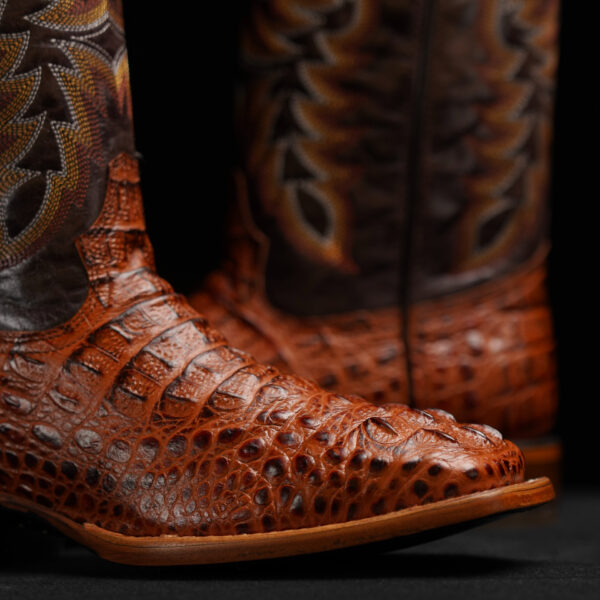 Cognac Caiman Neck - Square Toe - Image 3