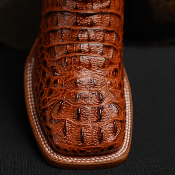 Cognac Caiman Neck - Square Toe - Image 2