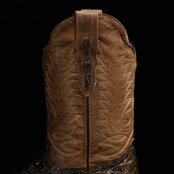 Rustic Honey Caiman Neck – Square Toe - Image 5