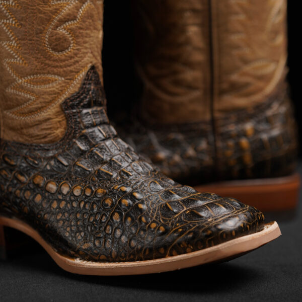 Rustic Honey Caiman Neck – Square Toe - Image 4