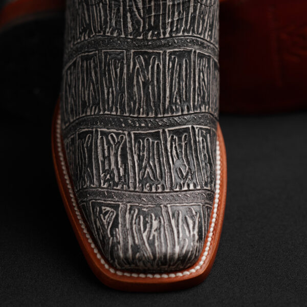 Gray Alligator- Rodeo Toe - Image 2