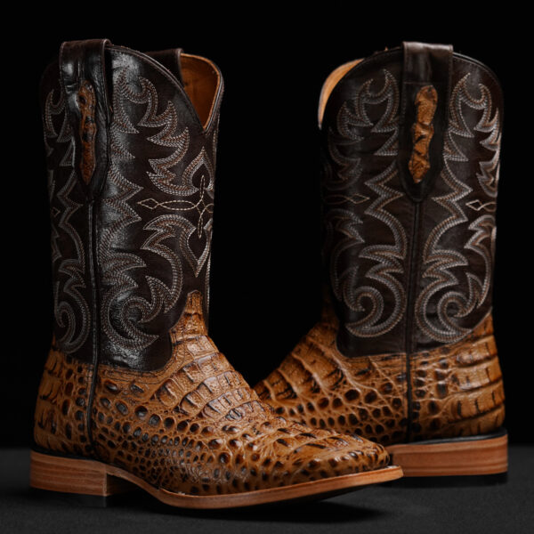Honey Caiman Neck - Square Toe