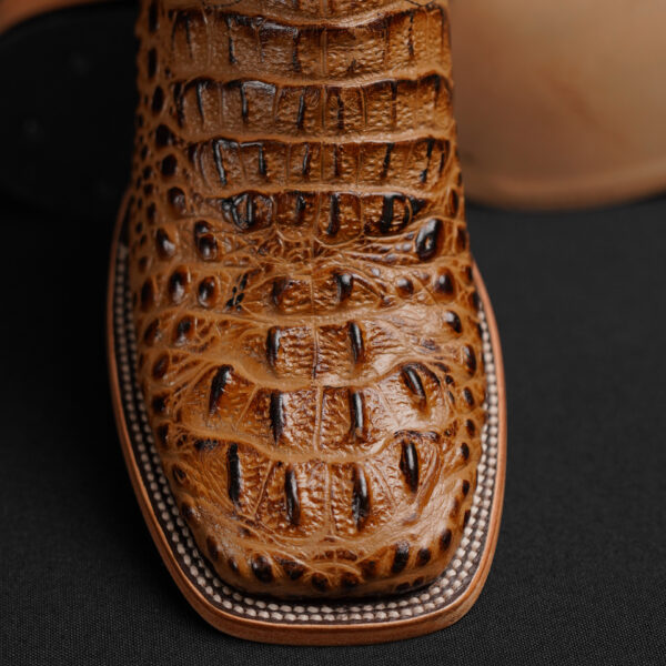 Honey Caiman Neck - Square Toe - Image 2