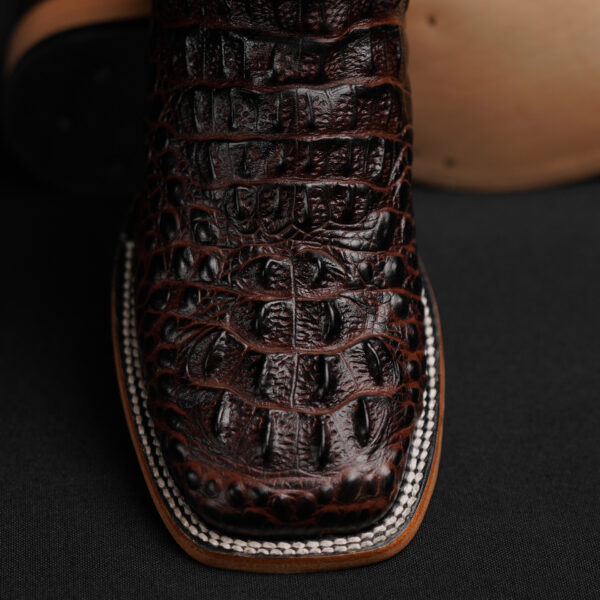 Brown Caiman Neck - Square Toe - Image 2