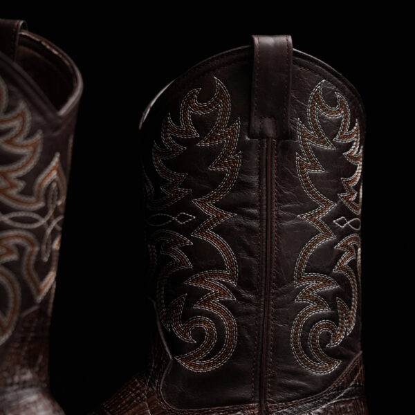 Brown Alligator- Rodeo Toe - Image 3