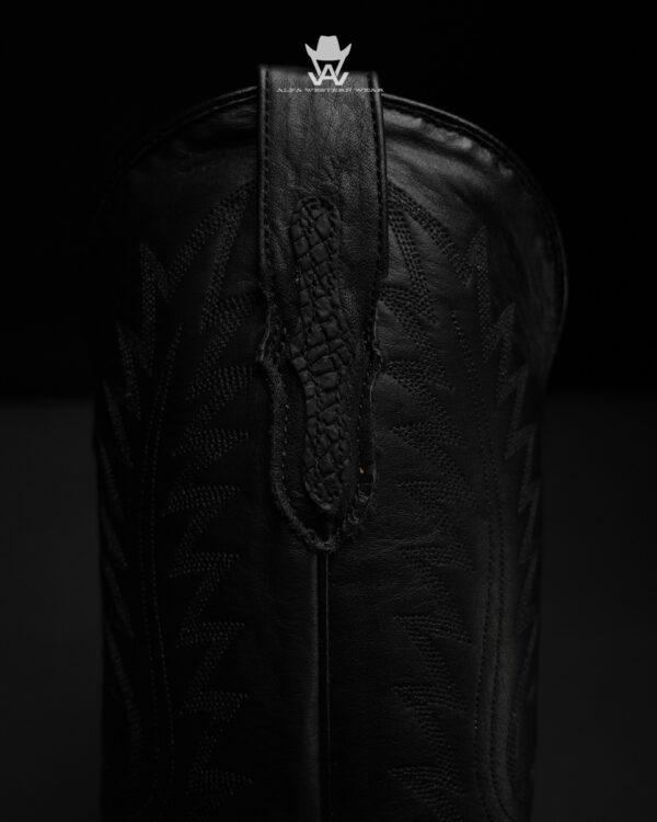 Matte Black Python – Square Toe - Image 4