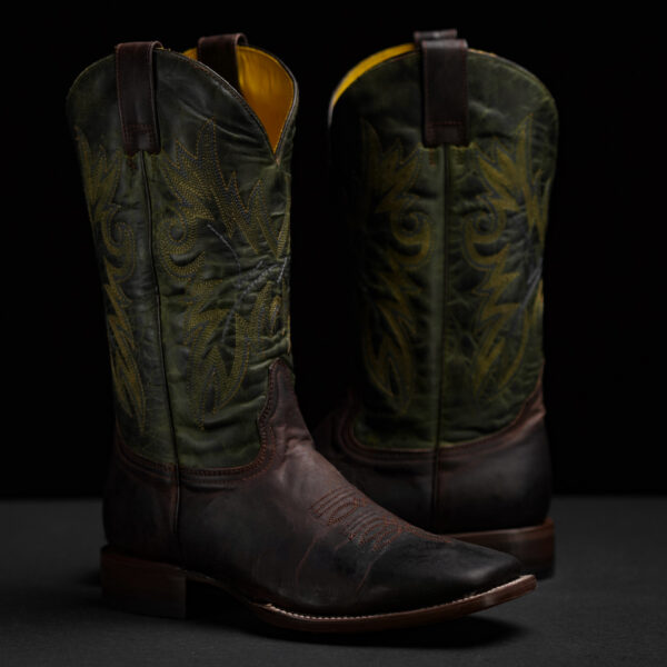 Brown Cowhide – Square Toe