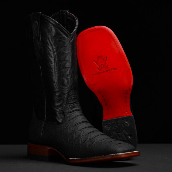 Matte Black Giant Python – Square Toe