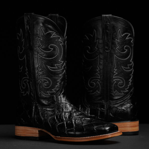 Black Fish Scale – Square Toe