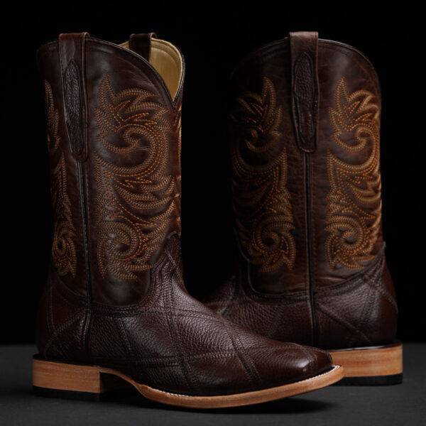 Genuine Brown Deer Patchwork – Square Toe