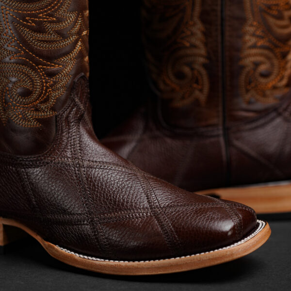 Genuine Brown Deer Patchwork – Square Toe - Image 3
