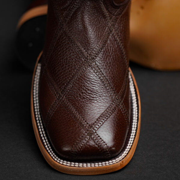 Genuine Brown Deer Patchwork – Square Toe - Image 2