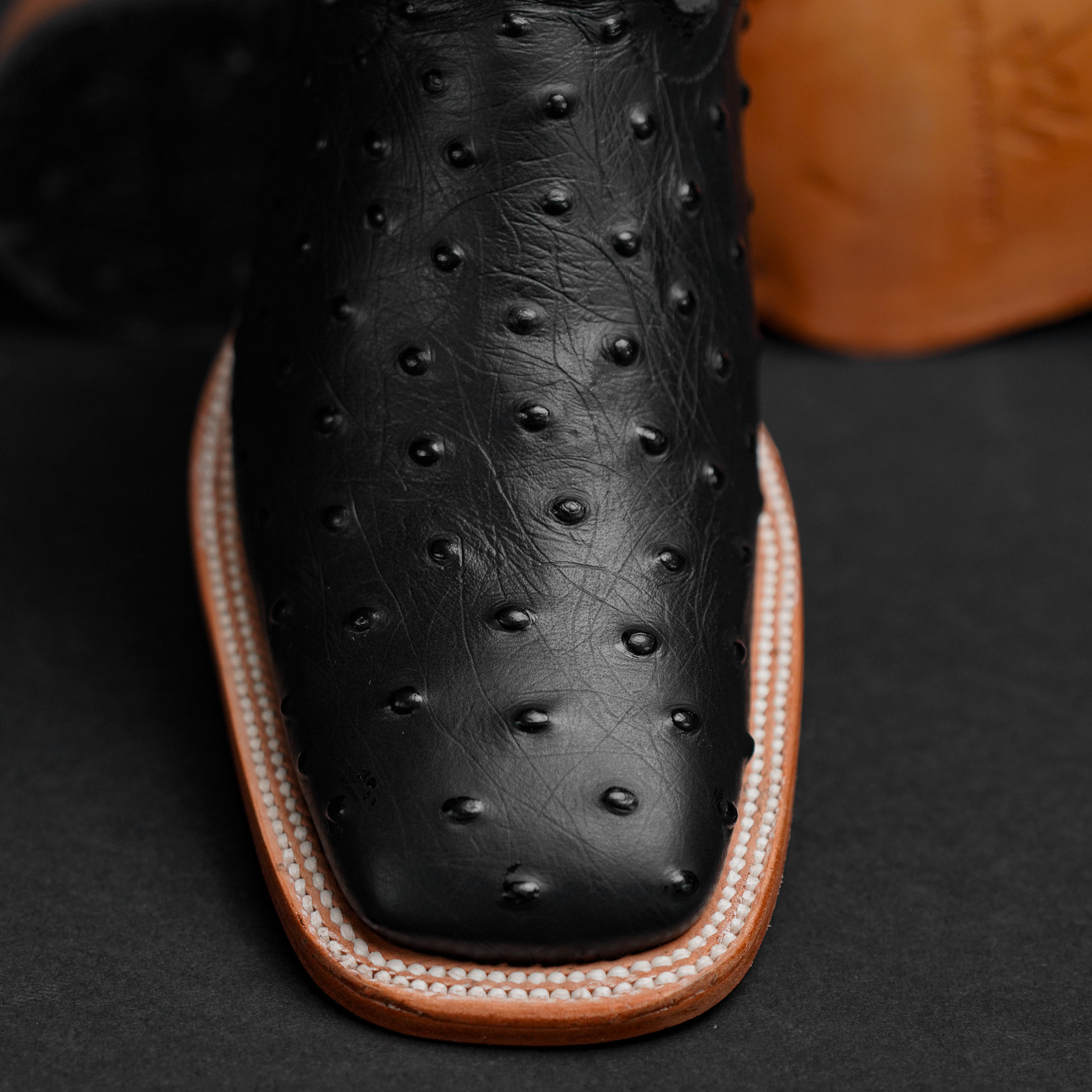 Black Ostrich – Square Toe - Image 2