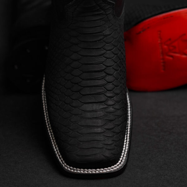 Matte Black Python – Cutter Toe - Image 2
