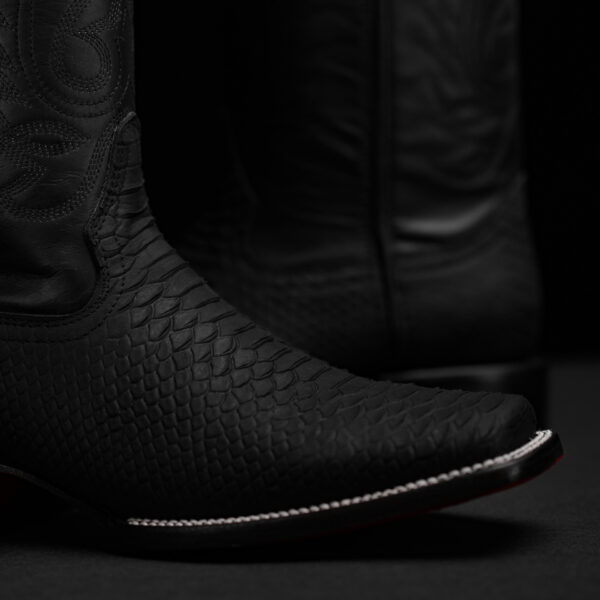 Matte Black Python – Cutter Toe - Image 4