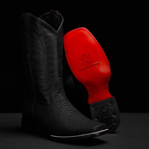 Matte Black Python – Cutter Toe