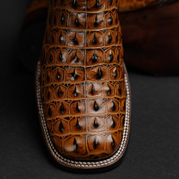 Honey Caiman Horn Back- Square Toe - Image 6