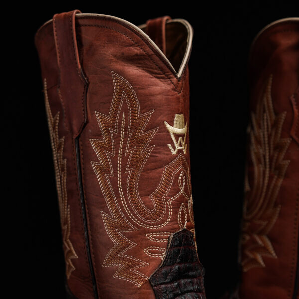 Brown Caiman Tail – Square Toe - Image 4