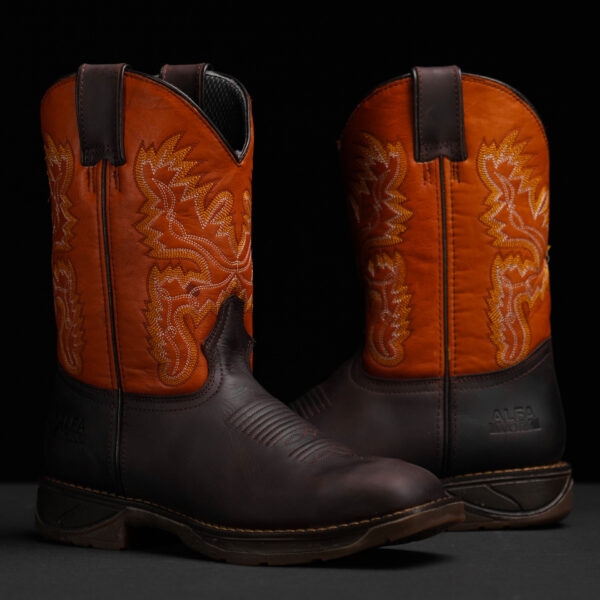 Chocolate Cowhide Steel Toe – Square Toe