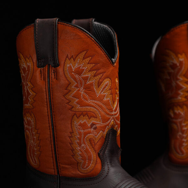 Chocolate Cowhide Steel Toe – Square Toe - Image 4