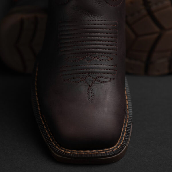 Chocolate Cowhide Steel Toe – Square Toe - Image 2