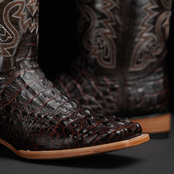 Brown Caiman Neck - Square Toe - Image 3