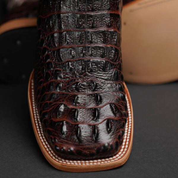 Brown Caiman Neck - Square Toe - Image 2